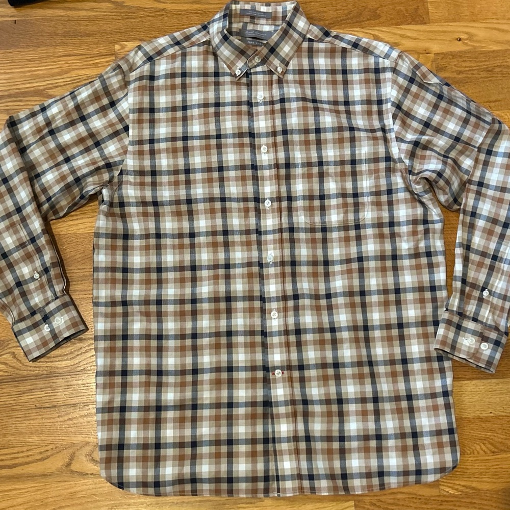 Daniel Cremieux Signature Button Down Shirt XXL Rustic Check Pattern, Retail $89